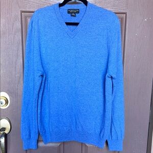 The Men's Store Bright Blue V-Neck Sweater